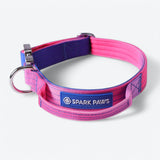 Taktisches Halsband für große Hunde - Rosa-Blau