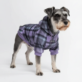 Purple Plaid Hoodie||size:M