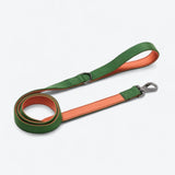 Leash and Poop Bag Holder Set - Green Orange