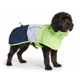 Dog Raincoat - Neon White Navy||size:2XL