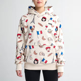 France Hoodie Beige||size:S,M,L,XL,2XL