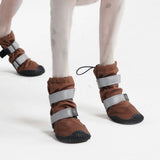 Dog Rainboots, Waterproof Dog Shoes - Brown