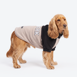 Black Cream Plush Fleece Dog Sweater||size:XL