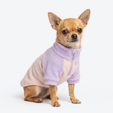Lilac Cream Plush Fleece Dog Sweater||size:S