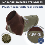 Brown Olive Plush Fleece Dog Sweater||size:S,M,L,XL,2XL,3XL,4XL