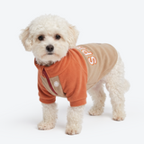 Orange Tan Plush Fleece Dog Sweater||size:S