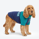 Teal Navy Plush Fleece Dog Sweater||size:XL