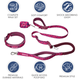 Fuchsia Camo Martingale Collar||size:A,B,C,D,E