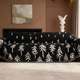 Pine Trees Black Couch Cover