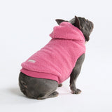 Teddy-Sherpa-Pullover - Dunkelpink