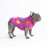 Christmas Knit Dog Sweater - Candy Trees Magenta