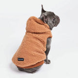 Teddy Sherpa Fleece Dog Sweater - Brown