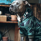Hai-Monster Hunde Hoodie - Camo Grün