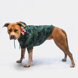 Hai-Monster Hunde Hoodie - Camo Grün