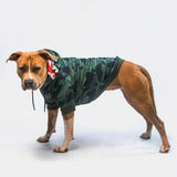 Hai-Monster Hunde Hoodie - Camo Grün