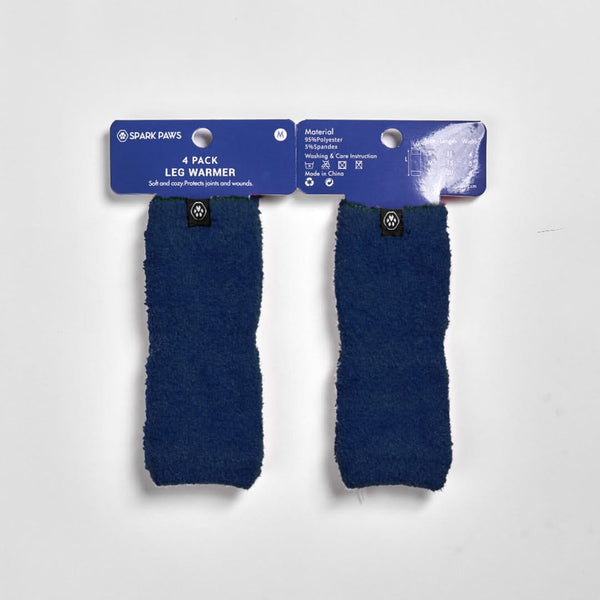 Stretchy Fleece Dog Leg Warmer Sleeves - Navy