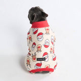 Weihnachtspyjama für Hunde - Weihnachtsmann und Rudolph