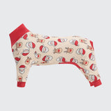 Weihnachtspyjama für Hunde - Weihnachtsmann und Rudolph