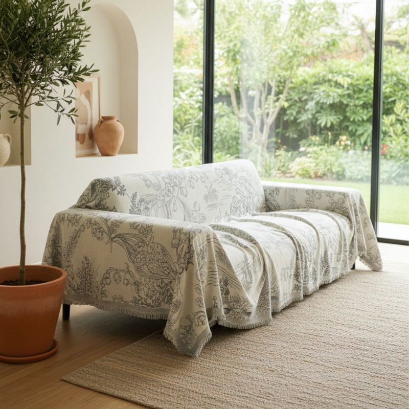 Sofabezug – Maiglöckchen Grau