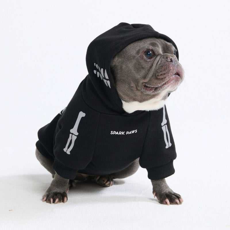 Halloween-Hundeh hoodie – Skelett