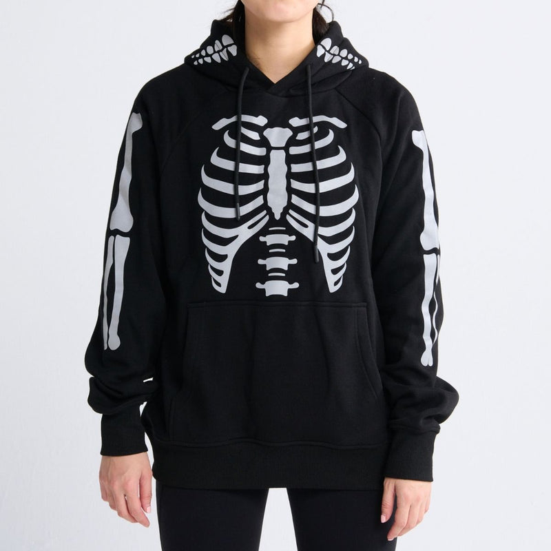 Halloween Human Hoodie - Reflective Skeleton