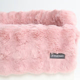 Calming Fluffy Couch Cover Dog Bed - Pink