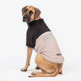 Black Cream Plush Fleece Dog Sweater||size:4XL