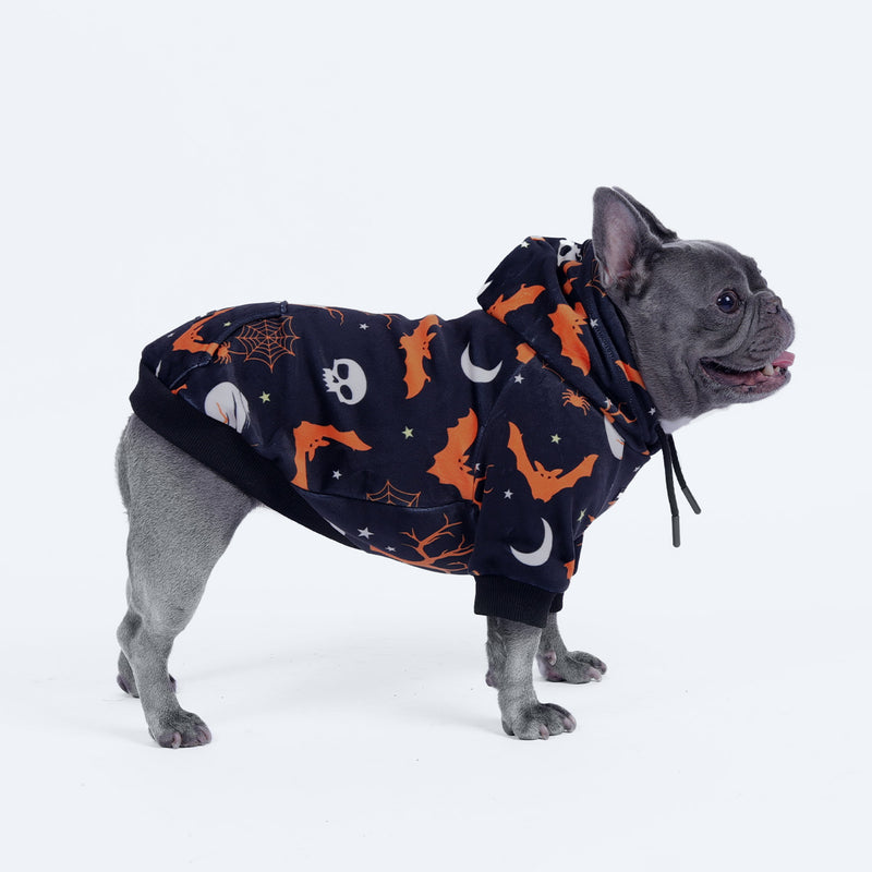 Halloween Hundehoodie - Schwarz