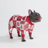 Weihnachtspyjama für Hunde - Festliches Patchwork