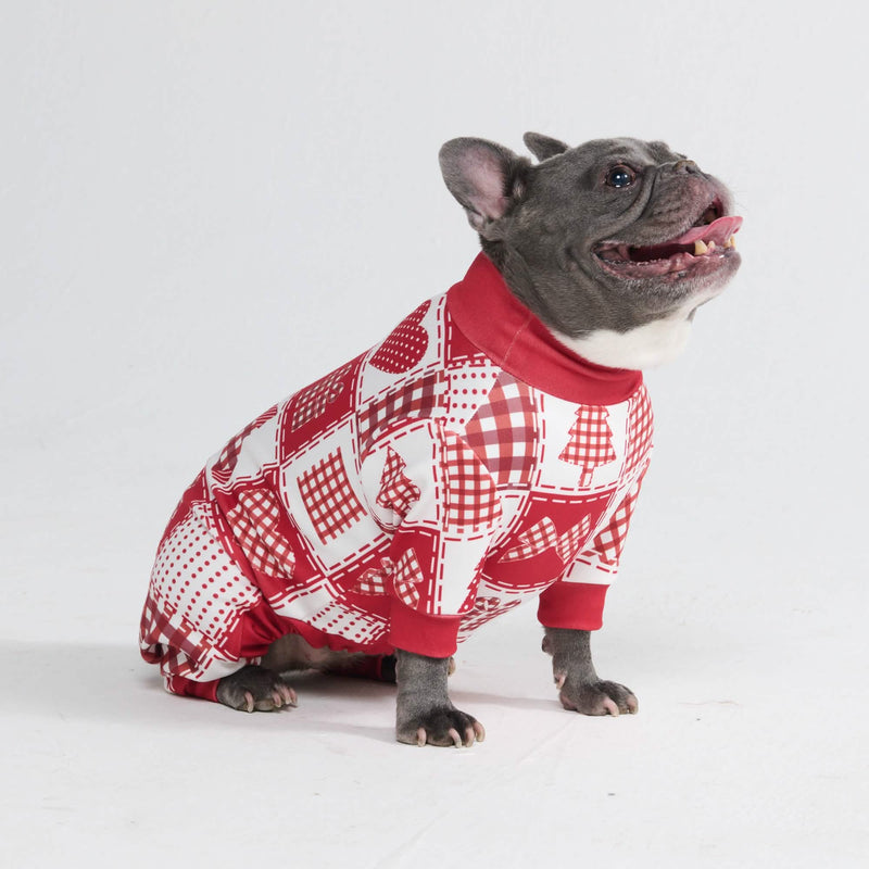 Weihnachtspyjama für Hunde - Festliches Patchwork