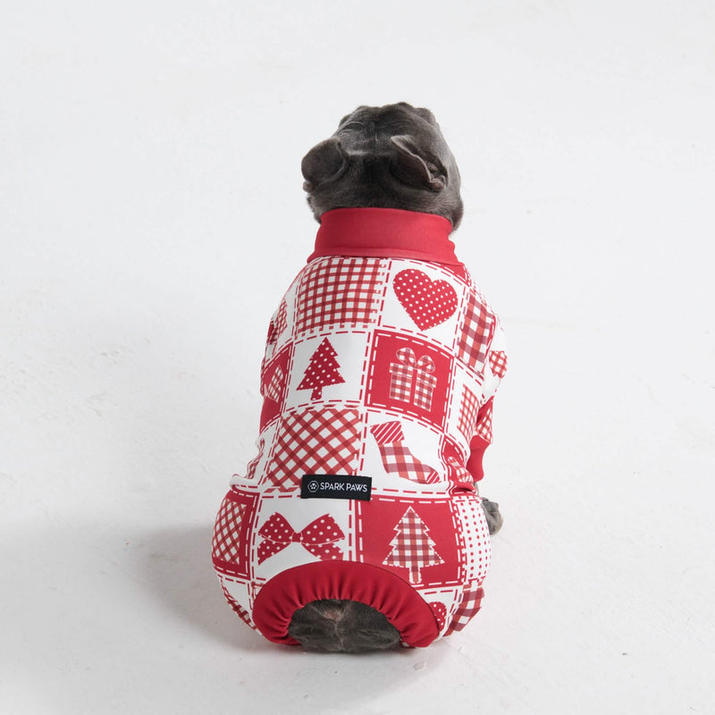 Weihnachtspyjama für Hunde - Festliches Patchwork