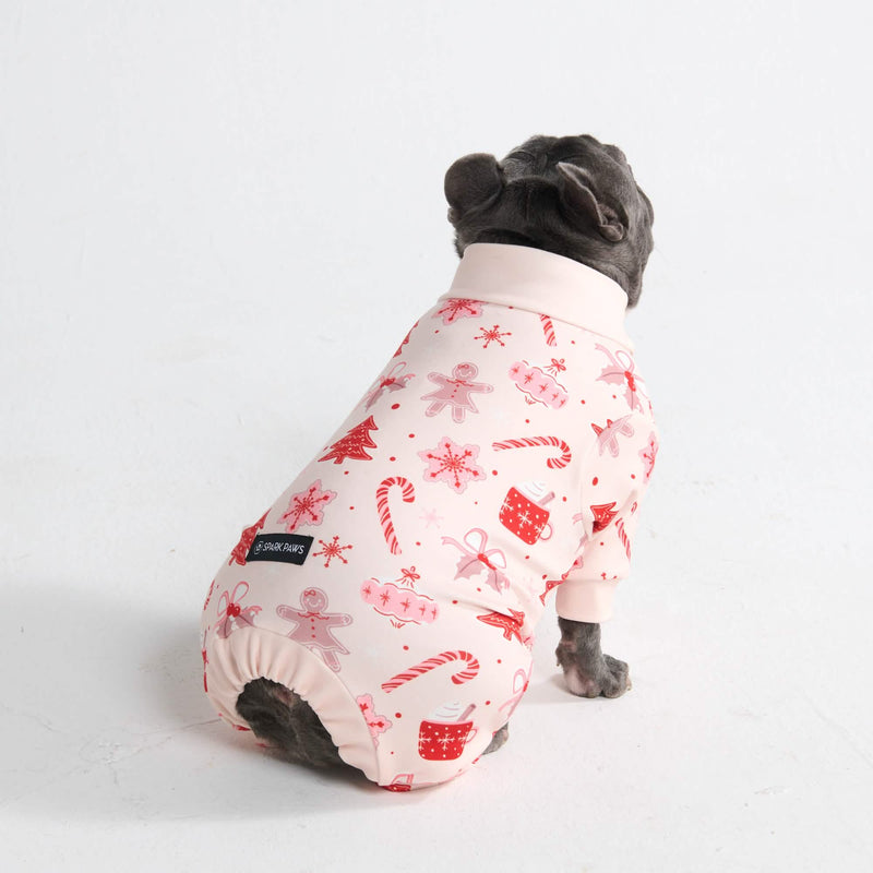 Weihnachtspyjama für Hunde - Zuckerstange