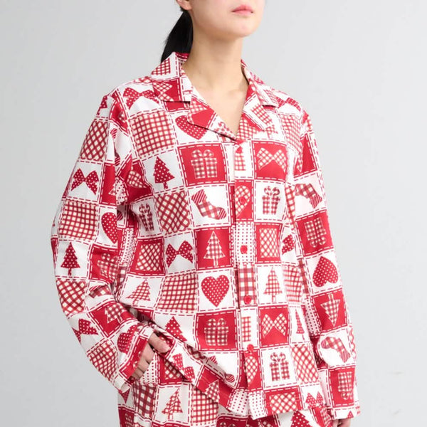 Menschliches Schlafanzugoberteil - Festliches Patchwork