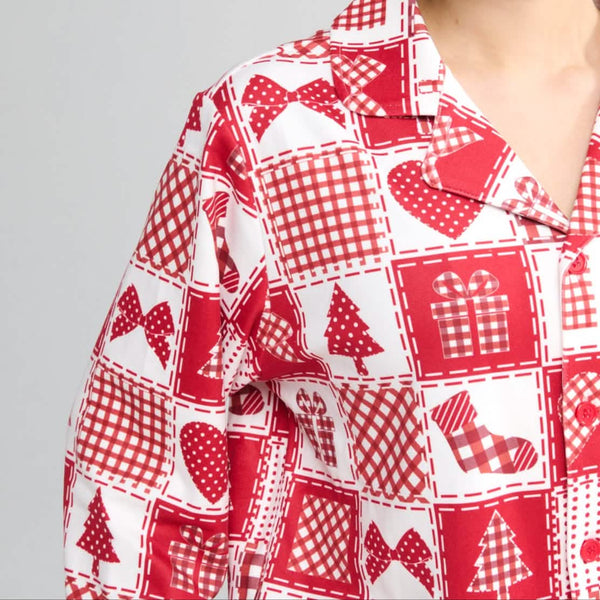 Menschliches Schlafanzugoberteil - Festliches Patchwork