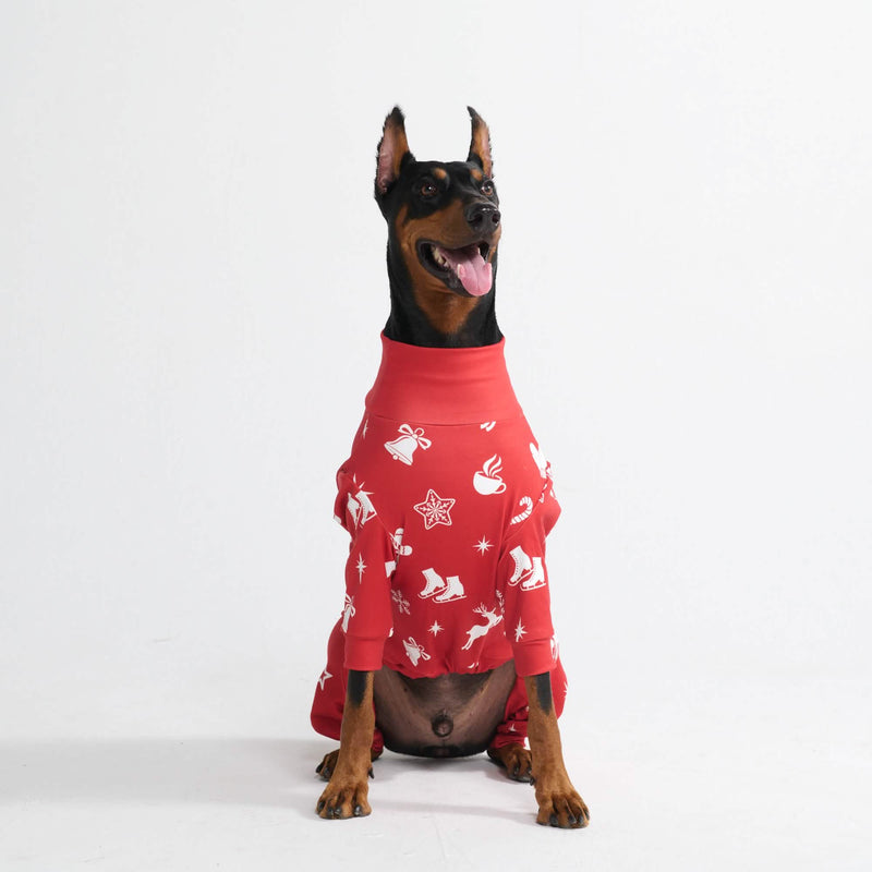 Weihnachtspyjama für Hunde - Rote Freude
