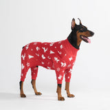 Weihnachtspyjama für Hunde - Rote Freude