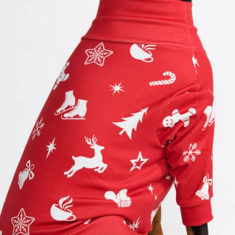 Weihnachtspyjama für Hunde - Rote Freude
