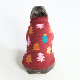 Christmas Knit Dog Sweater - Candy Trees Chestnut