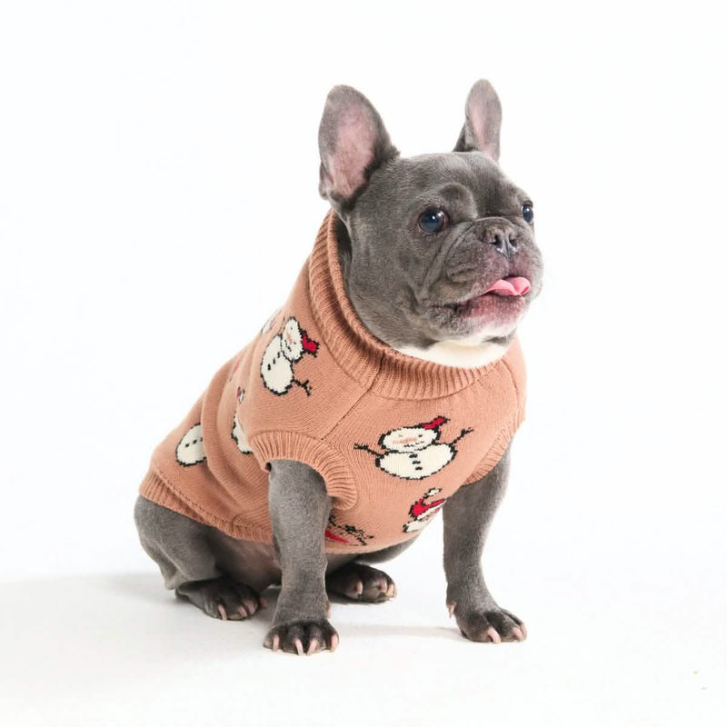 Christmas Knit Dog Sweater - Santa & Rudolph