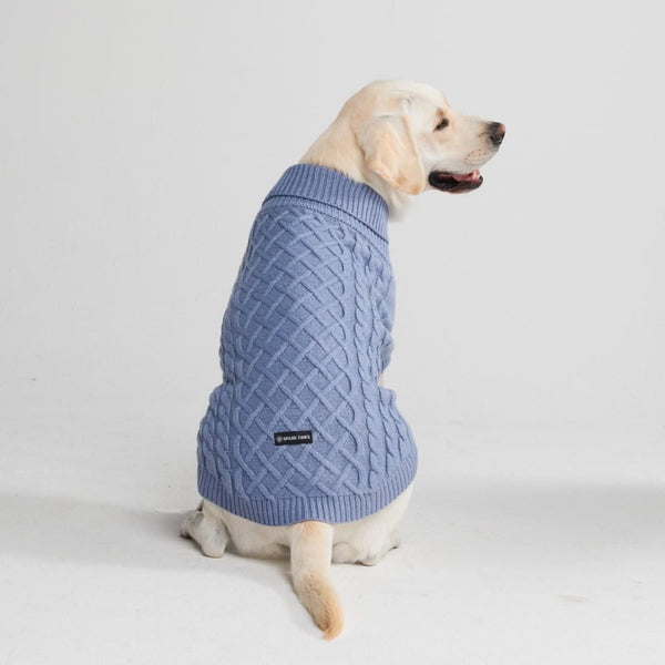 Strickpullover für Hunde - Blau