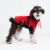 Samtiger Hunde Hoodie - Rot & Schwarz