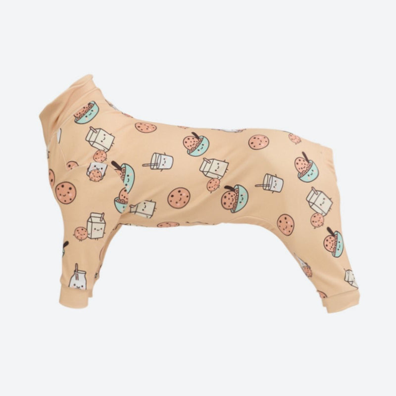 Hunde Pyjama - Kekse und Milch