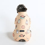 Hunde Pyjama - Kekse und Milch
