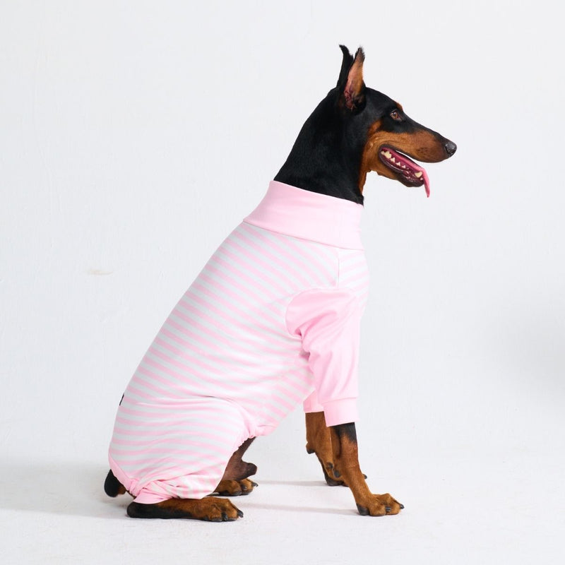 Hunde Pyjama - Rosa Streifen