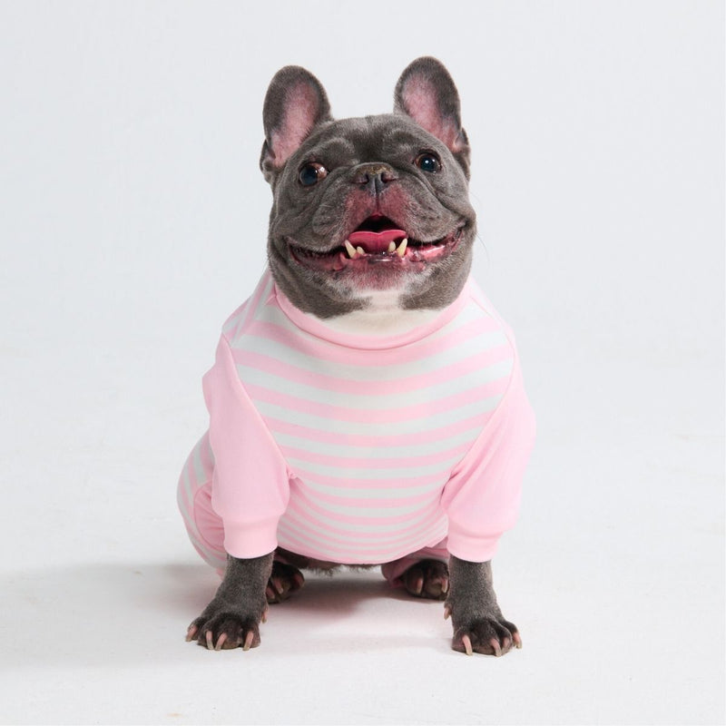 Hunde Pyjama - Rosa Streifen