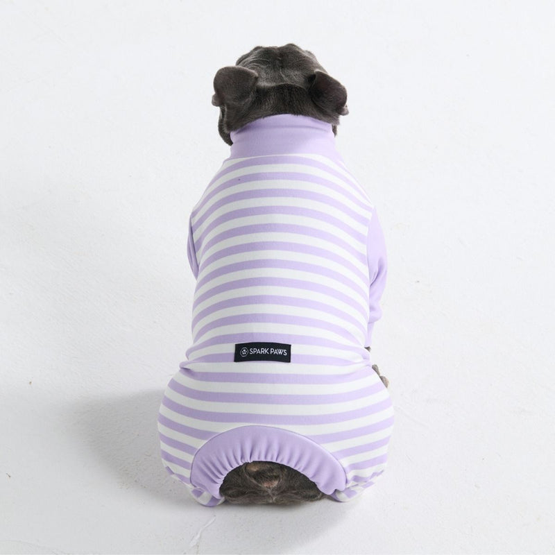 Hunde Pyjama - Lila Streifen