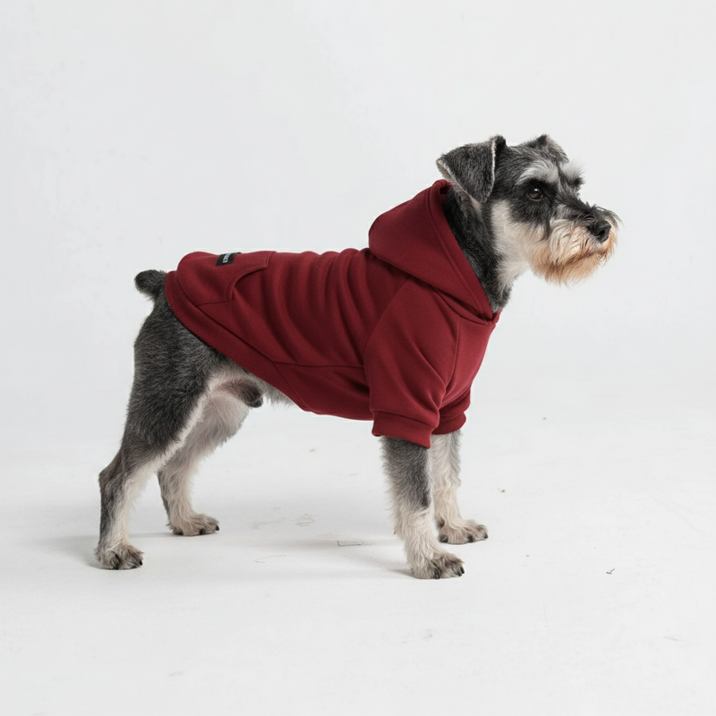 Essentielles Hunde Hoodie - Burgunder