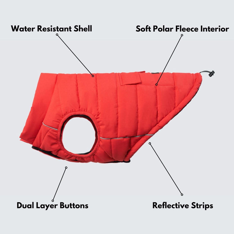 WarmShield™ wasserdichte Jacke – Rot